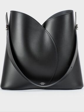 Object Particolare Vitti Black Luxury Leather Tote Bag Purse Made In ITALY